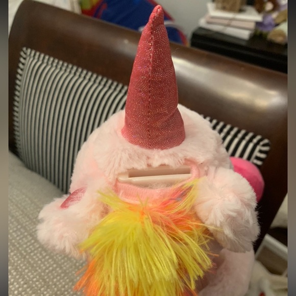 FAB NY Hug Me & Fill Me Jumbo Plush Rainbow Pink Unicorn Money Bank Piggy Bank - Picture 3 of 7